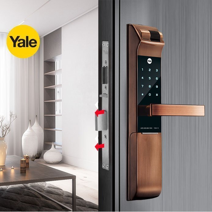 Yale YDM7116A 無安裝 指紋鎖 密碼鎖 感應錀匙 藍芽 卡片 電子鎖 門鎖 玻璃門鎖-建築五金,智慧門鎖|寰岳五金有限公司